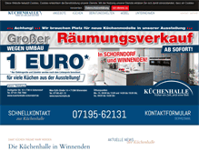 Tablet Screenshot of kuechenhalle.de